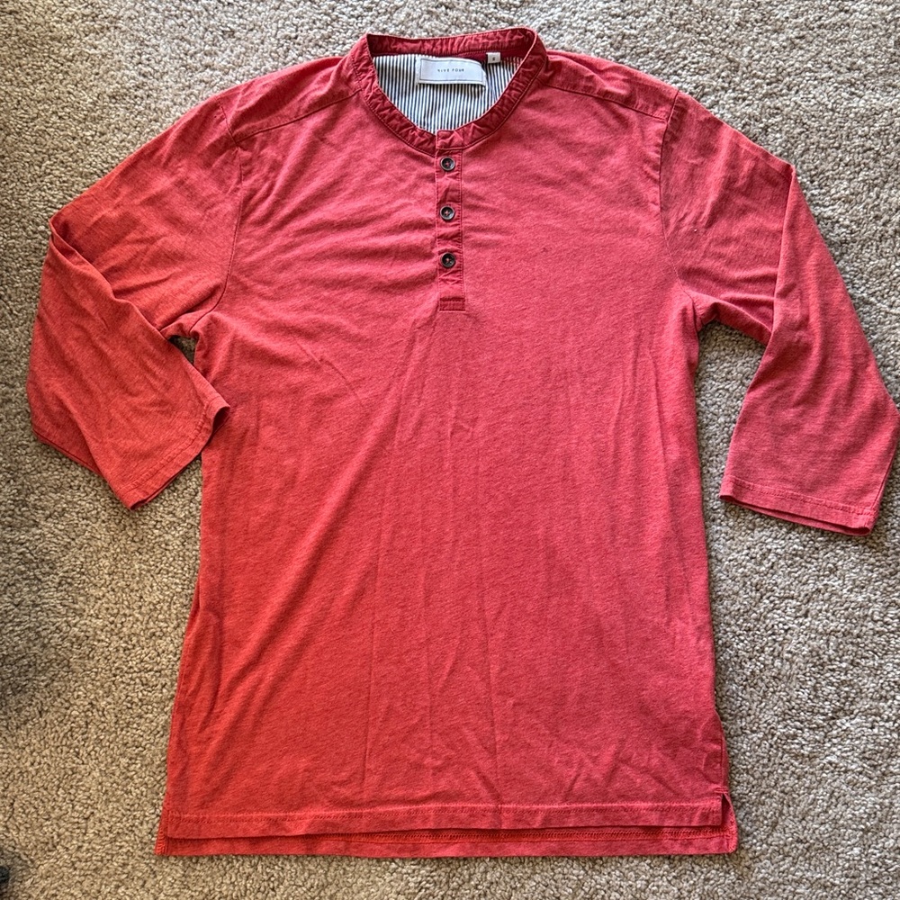 Five Four Men's Coral Button Down Shirt